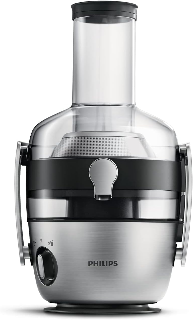 Philips 3000 Series Entsafter – XXL-Einfüllschacht, FibreBoost-Technologie, QuickClean, 2L Kapazität, 1100W leistungsstarker Motor für frischen & fruchtfleischreichen Saft (HR1921/20)