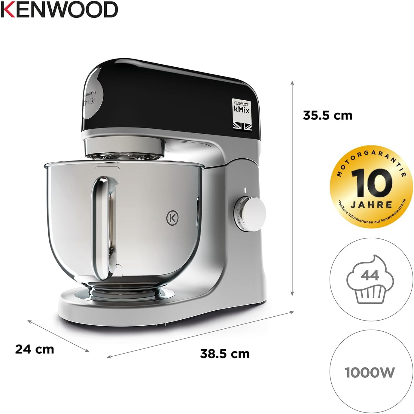 KENWOOD kMix KMX750BK Küchenmaschine, Schwarz