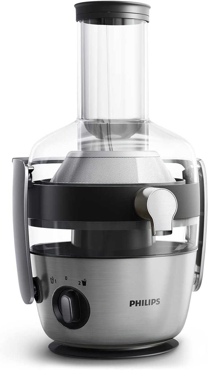 Philips 3000 Series Entsafter – XXL-Einfüllschacht, FibreBoost-Technologie, QuickClean, 2L Kapazität, 1100W leistungsstarker Motor für frischen & fruchtfleischreichen Saft (HR1921/20)