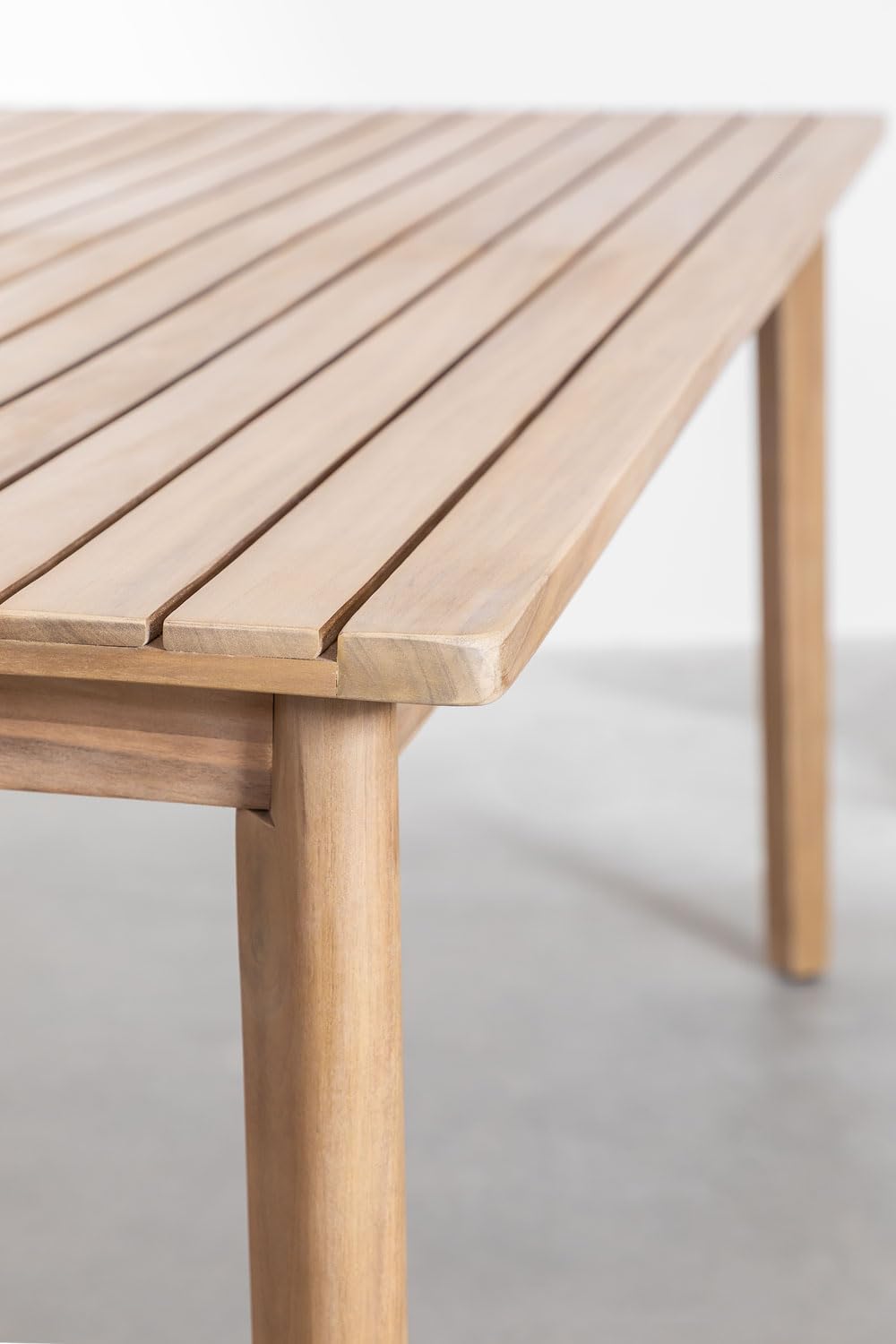 SKLUM Kaela-Set mit rechteckigem Tisch (180 x 90 cm) und 6 Gartenstühlen aus Akazienholz