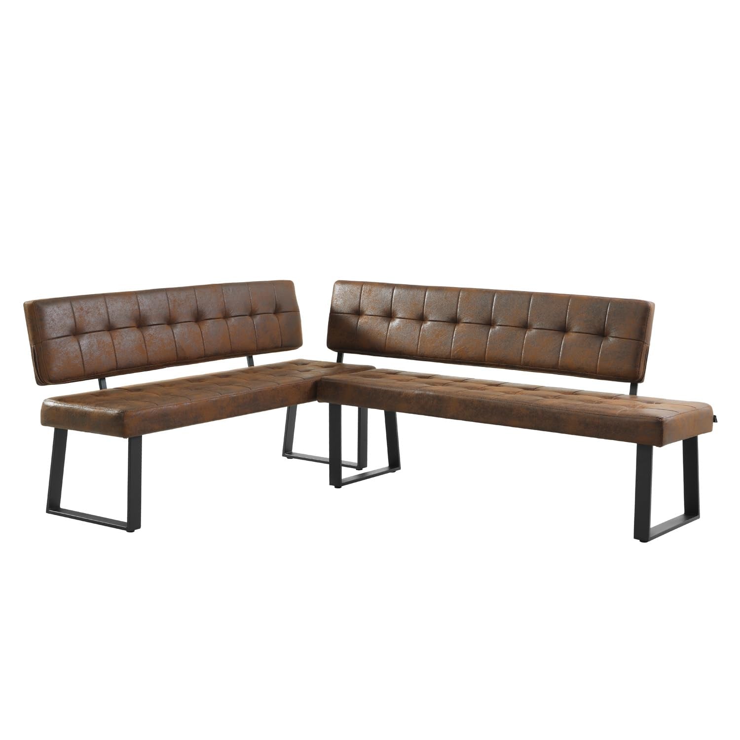 B&D home® Eckbank AKA – Esszimmerbank mit Lehne, beidseitig montierbar (Links/rechts), Kaltschaum-Polsterung, platzsparend, für Esszimmer, Küche & Flur, ca. 176 x 140 cm