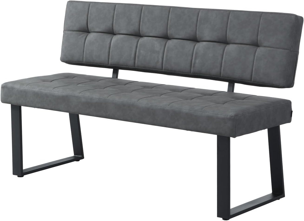 B&D home® Eckbank AKA – Esszimmerbank mit Lehne, beidseitig montierbar (Links/rechts), Kaltschaum-Polsterung, platzsparend, für Esszimmer, Küche & Flur, ca. 176 x 140 cm