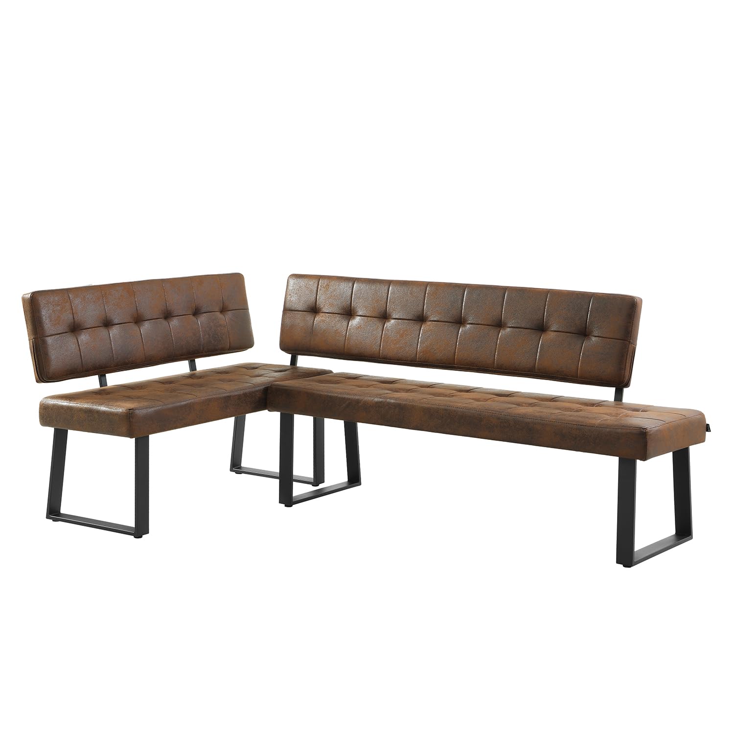B&D home® Eckbank AKA – Esszimmerbank mit Lehne, beidseitig montierbar (Links/rechts), Kaltschaum-Polsterung, platzsparend, für Esszimmer, Küche & Flur, ca. 176 x 140 cm