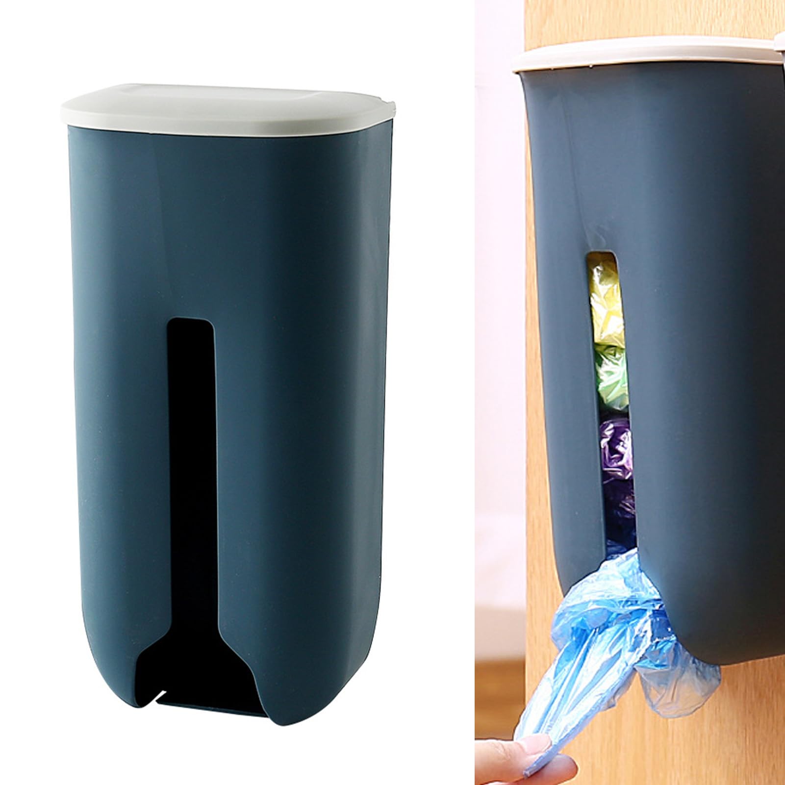 Generic Robuster Einkaufstütenhalter, Einfache Installation, Langlebiges Material für die Küche, Multifunktionaler Einsatz, Plastiktütenspender (Nordisches Grün)