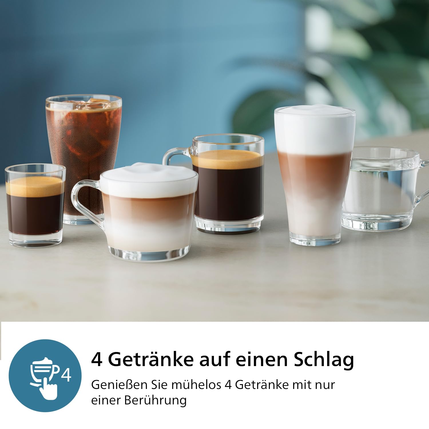 Philips 3300 Series Kaffeevollautomat - 6 Getränke, Modernes Farb-Touchscreen-Display, LatteGo-Milchsystem, SilentBrew, 100% Keramikmahlwerk, AquaClean Filter, Schwarzchrom (EP3347/90)