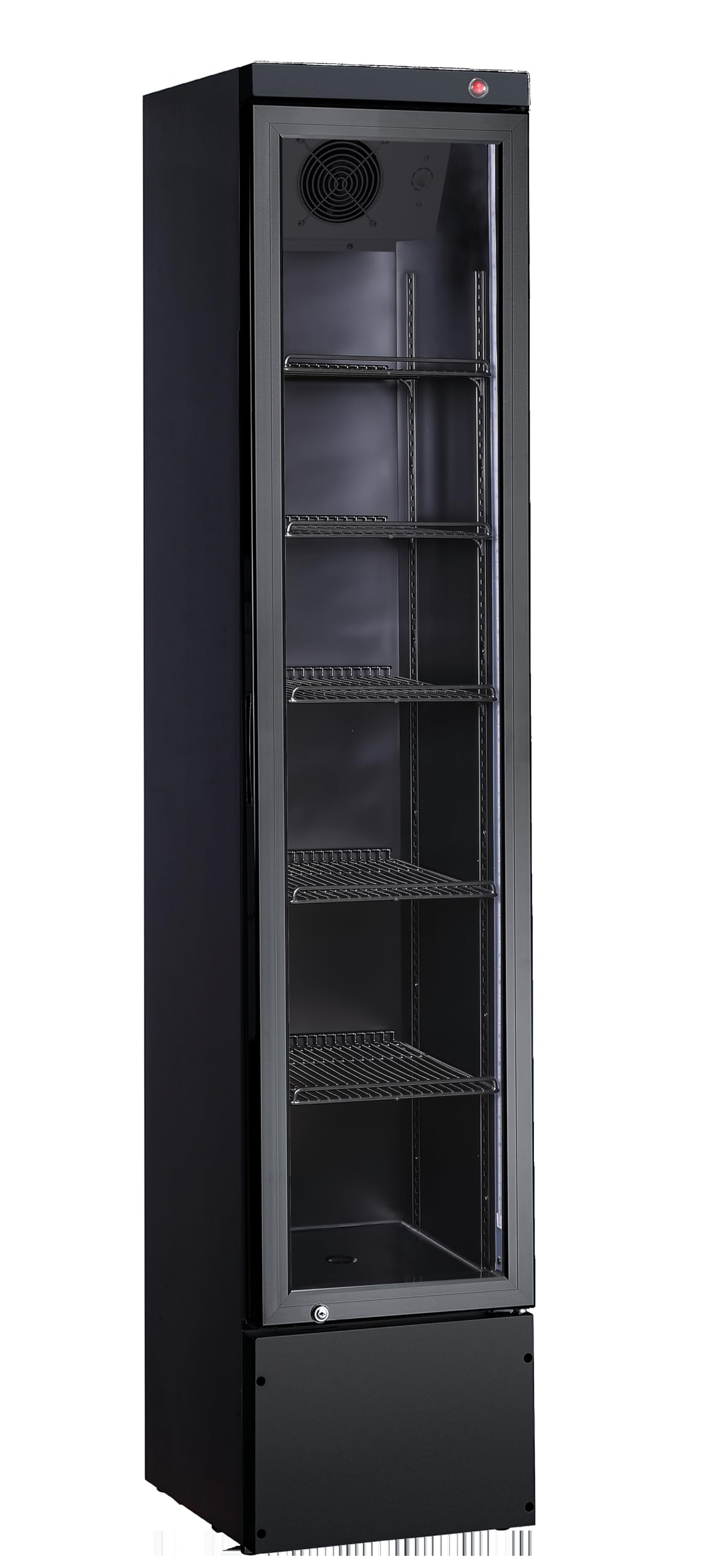 METRO Professional Getränkekühlschrank GSC4240B, 237 L, 110 W, 6 verstellbaren Einlegeböden, LED-Innenbeleuchtung, schwarz