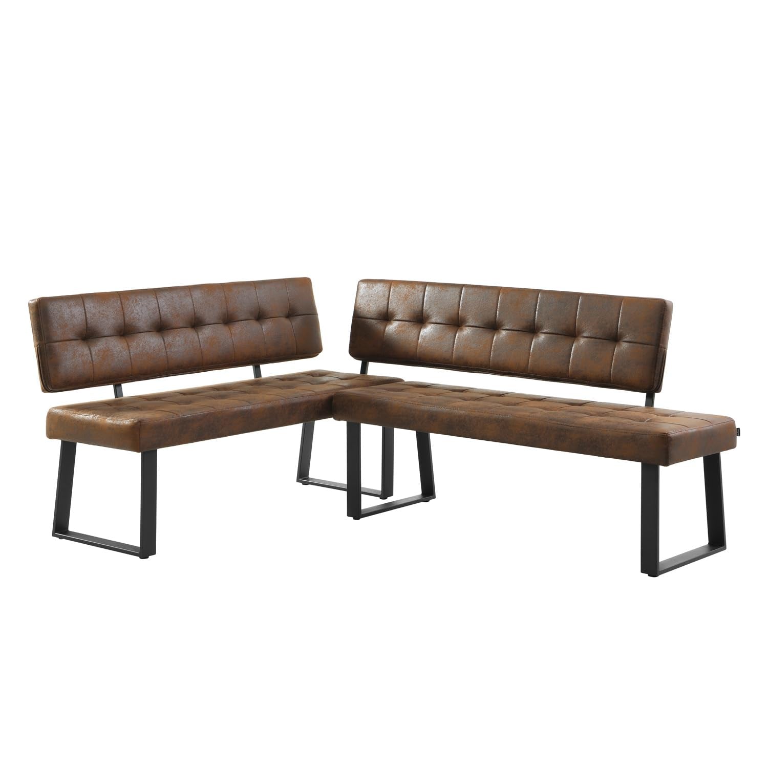B&D home® Eckbank AKA – Esszimmerbank mit Lehne, beidseitig montierbar (Links/rechts), Kaltschaum-Polsterung, platzsparend, für Esszimmer, Küche & Flur, ca. 176 x 140 cm