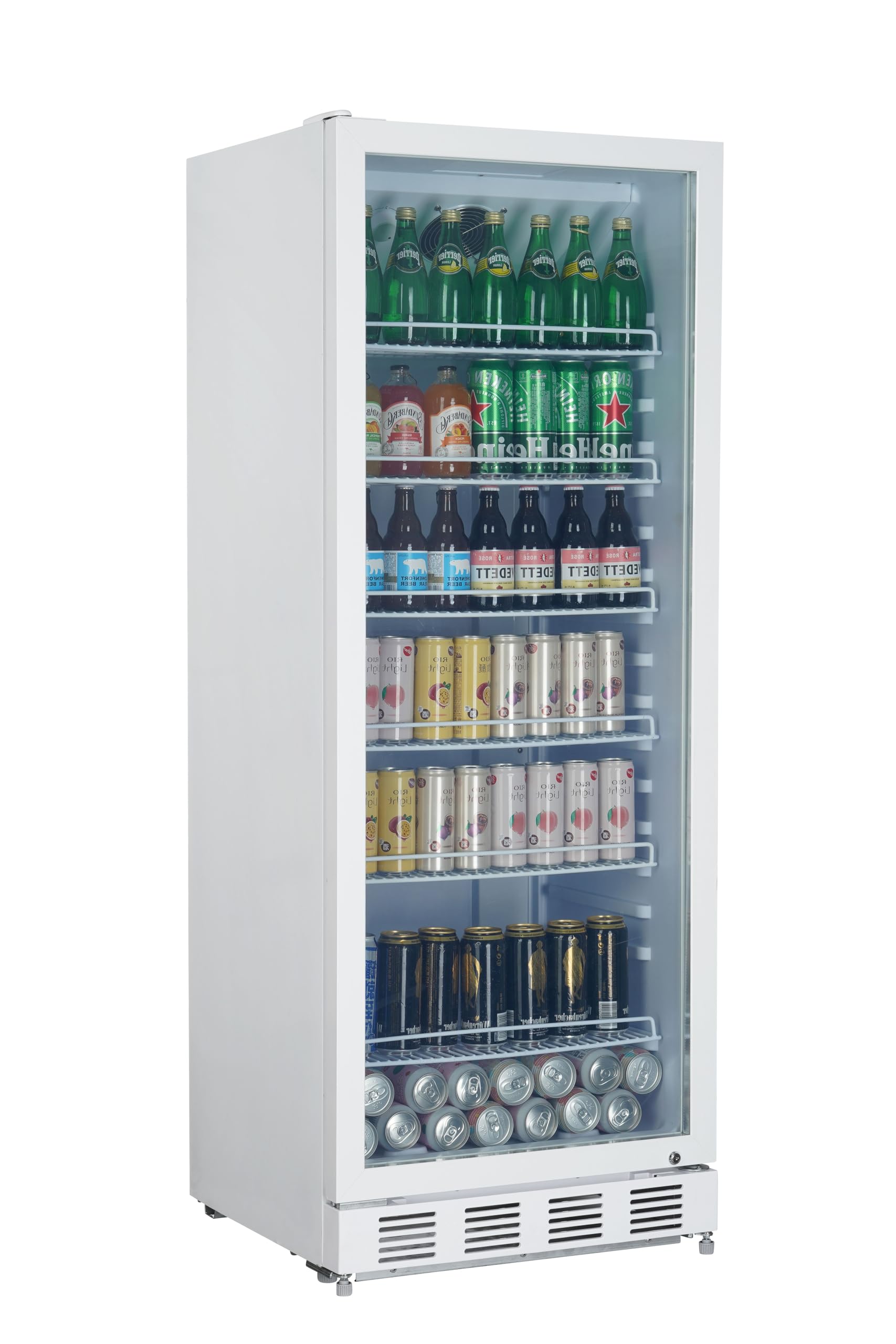METRO Professional Getränkekühlschrank GSC4240B, 237 L, 110 W, 6 verstellbaren Einlegeböden, LED-Innenbeleuchtung, schwarz