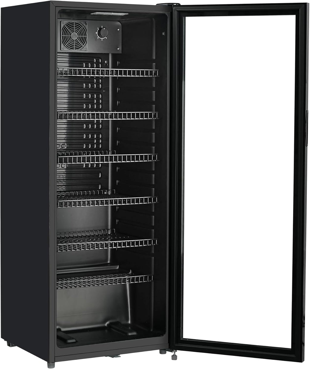 METRO Professional Getränkekühlschrank GSC4240B, 237 L, 110 W, 6 verstellbaren Einlegeböden, LED-Innenbeleuchtung, schwarz