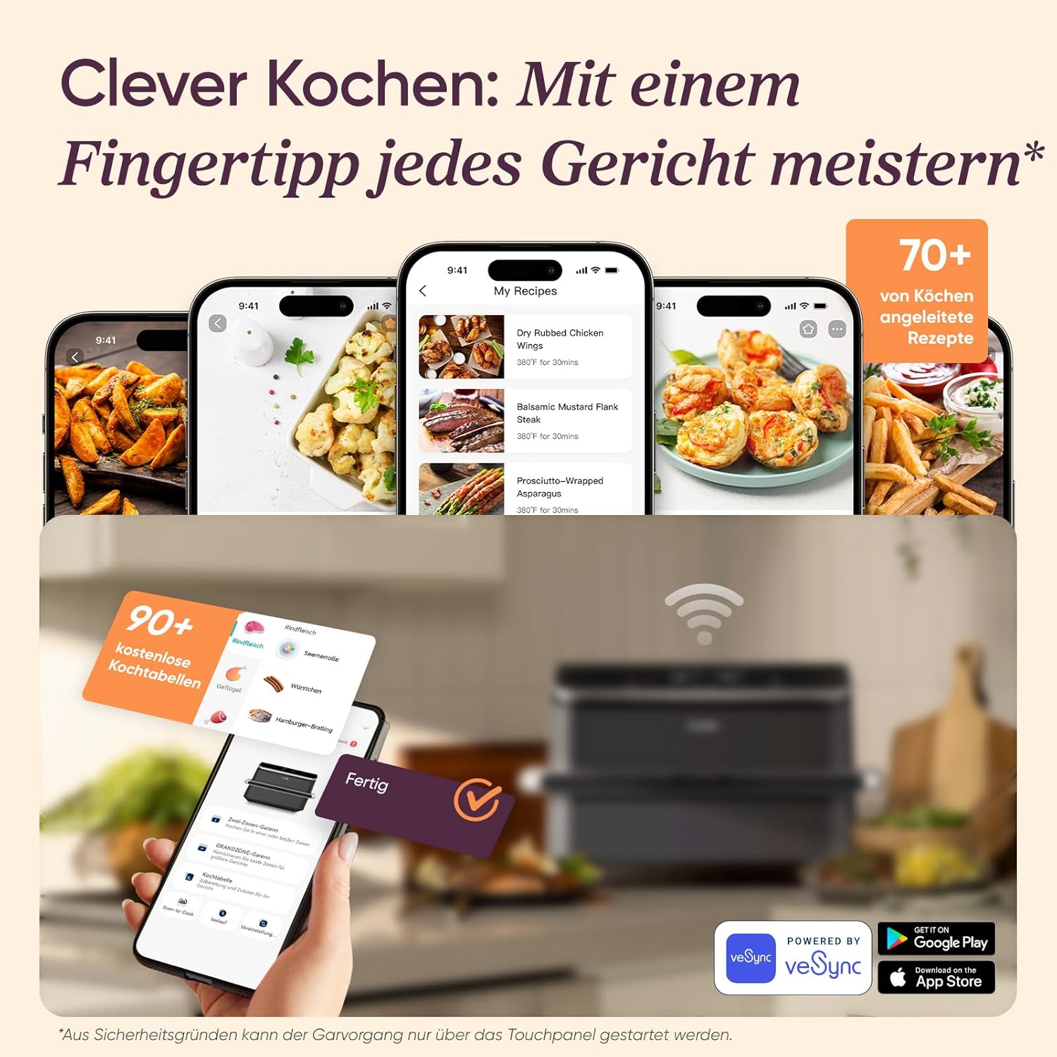 COSORI Heißluftfritteuse 2 Kammern, Dual Blaze TwinFry 10L Airfryer, mit 4 Heizrohren und flexiblen Kammern, gleichmäßige Hitzeverteilung, Temperatur bis 240 Grad C, Schwarz, TF102S