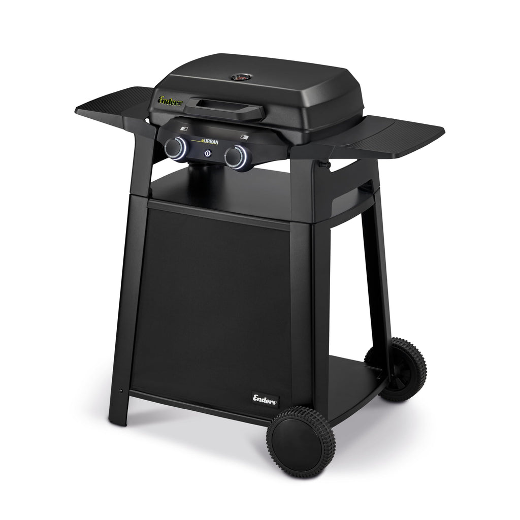 Enders® Gasgrill Urban II Pro, Tischgrill, Grillen-, Kochen- und Backen Funktion, 2 Brenner Edelstahl, mit Grill-Thermometer, Balkon-, Camping-Grill, Aluguss-Gehäuse, Gusseisen-Rost, #2062