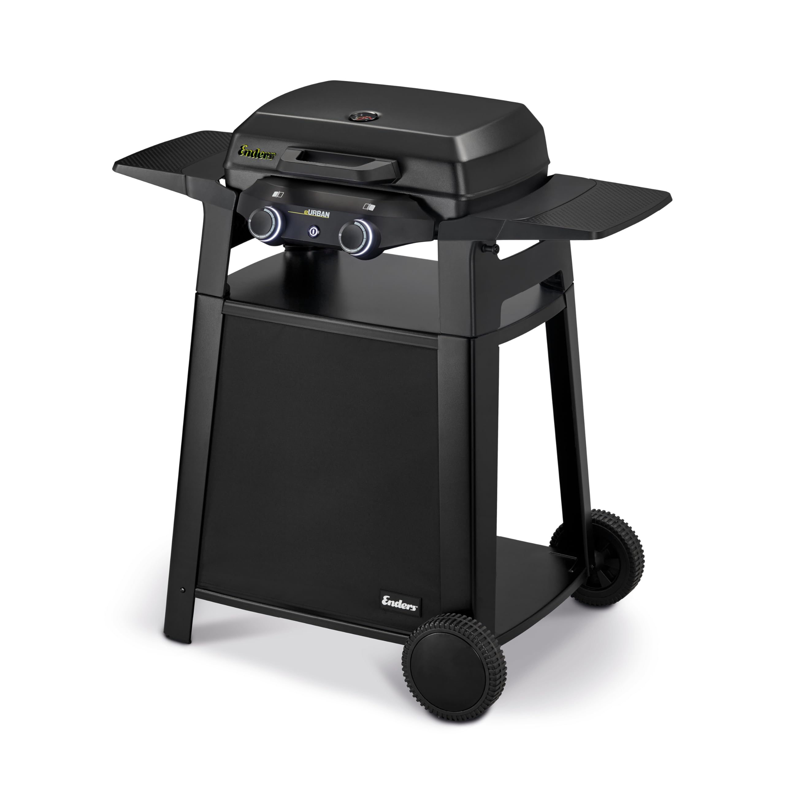 Enders® Gasgrill Urban II Pro, Tischgrill, Grillen-, Kochen- und Backen Funktion, 2 Brenner Edelstahl, mit Grill-Thermometer, Balkon-, Camping-Grill, Aluguss-Gehäuse, Gusseisen-Rost, #2062
