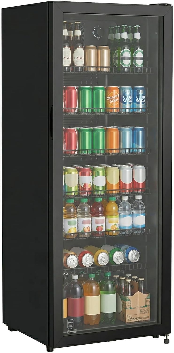 METRO Professional Getränkekühlschrank GSC4240B, 237 L, 110 W, 6 verstellbaren Einlegeböden, LED-Innenbeleuchtung, schwarz