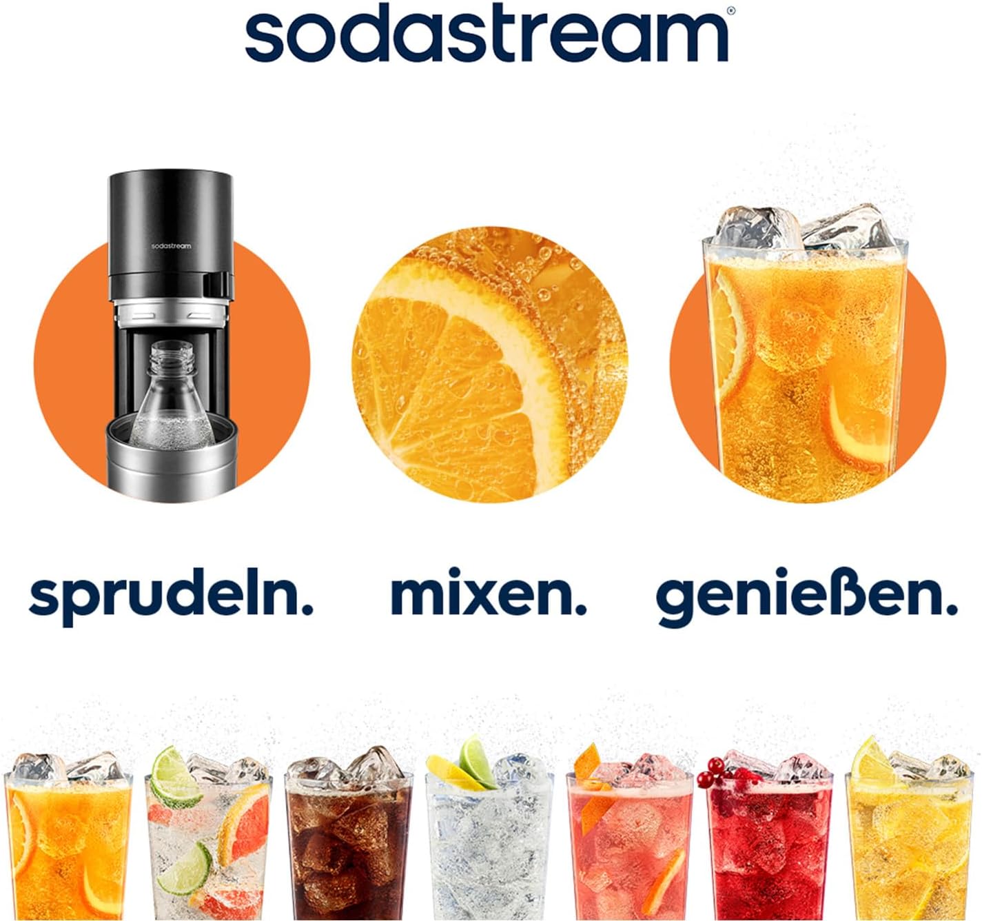 SodaStream Wassersprudler DUO mit Quick-Connect CO2-Zylinder | inkl. 2x 1L Glasflasche und 2x 1L FUSE Kunststoffflasche (spülmaschinengeeignet) |Farbe: Titan