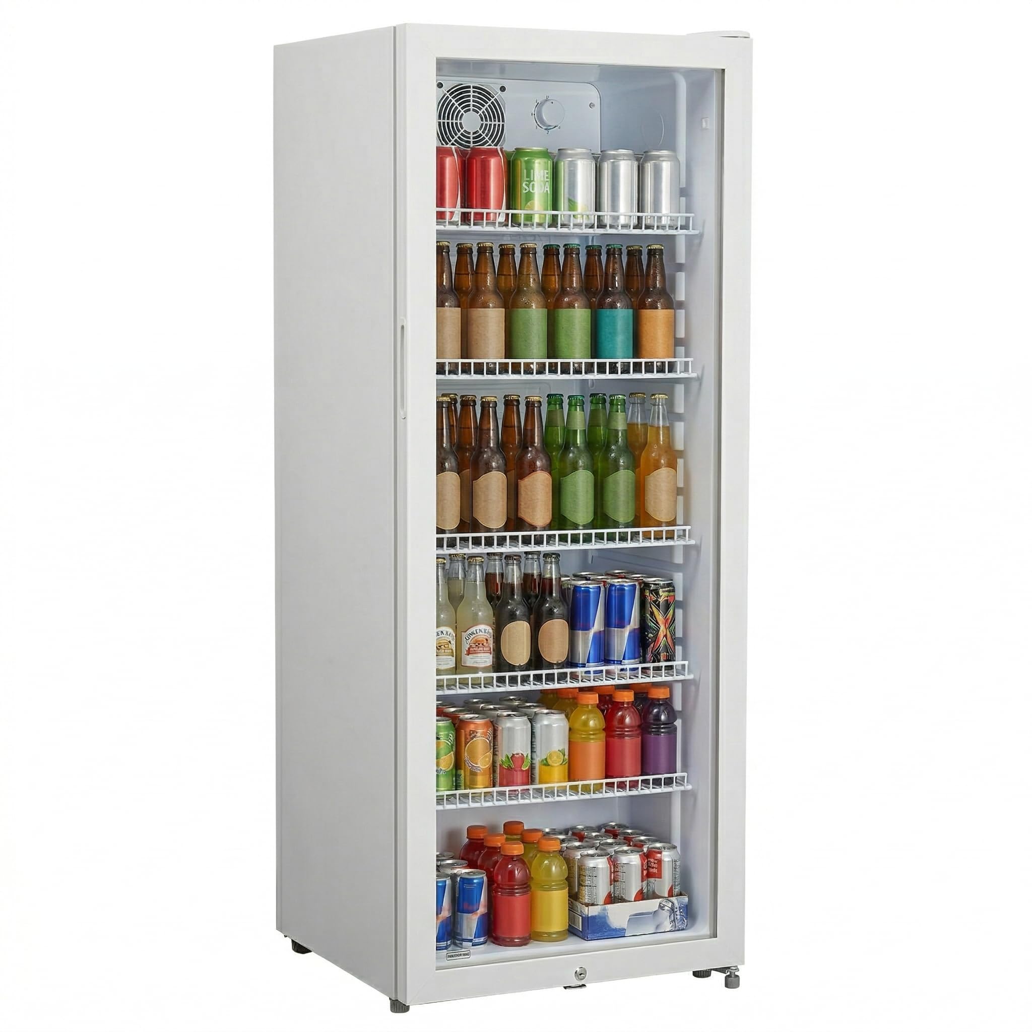METRO Professional Getränkekühlschrank GSC4240B, 237 L, 110 W, 6 verstellbaren Einlegeböden, LED-Innenbeleuchtung, schwarz