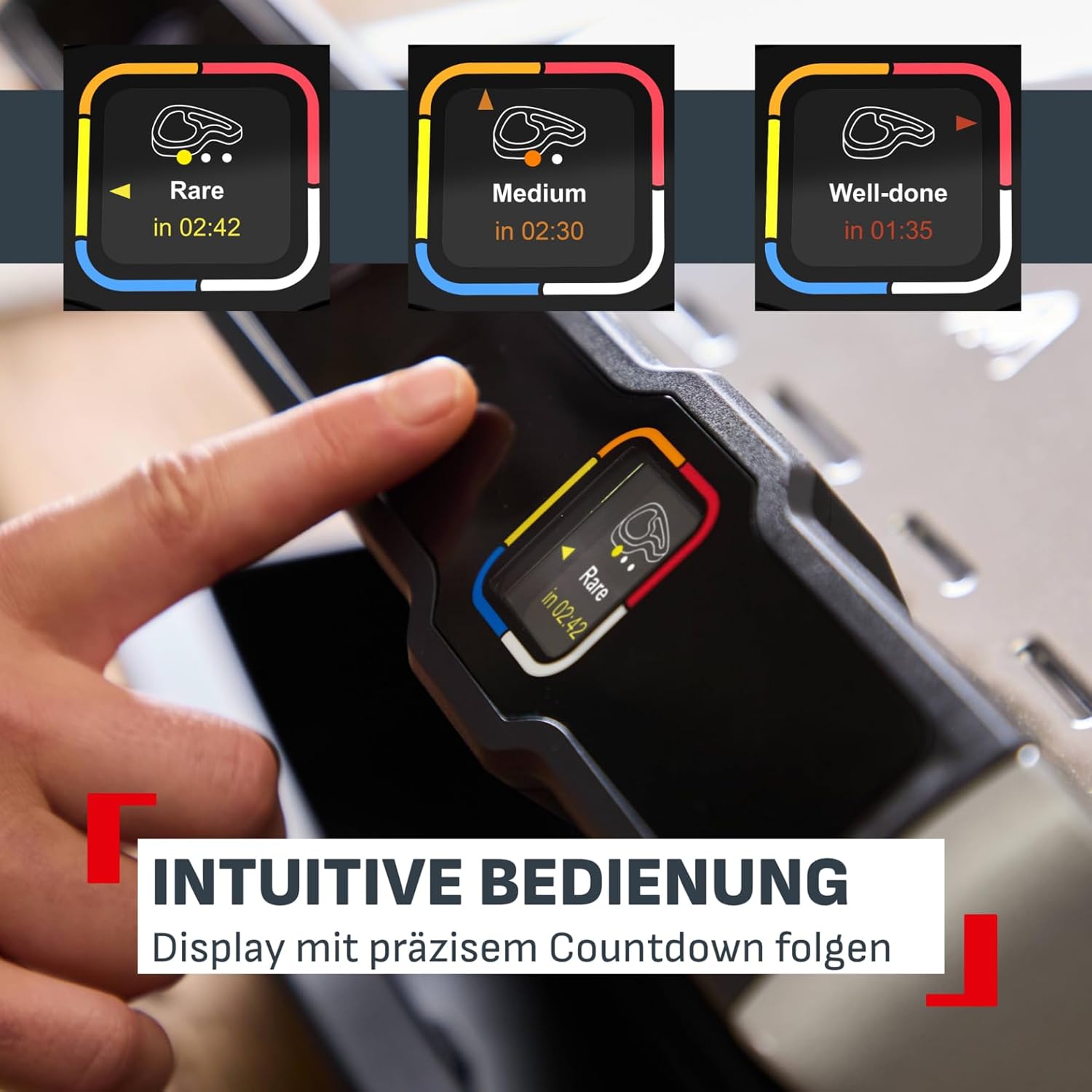 Tefal OptiGrill Elite XL Kontaktgrill, 16 Programme, Digitales Display mit Garstufenanzeige, abnehmbare XL-Platten, Grillboost-Funktion, intuitive Bedienung, Elektrogrill, Edelstahl, GC760D12