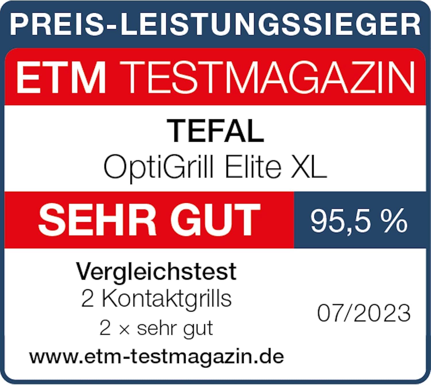 Tefal OptiGrill Elite XL Kontaktgrill, 16 Programme, Digitales Display mit Garstufenanzeige, abnehmbare XL-Platten, Grillboost-Funktion, intuitive Bedienung, Elektrogrill, Edelstahl, GC760D12