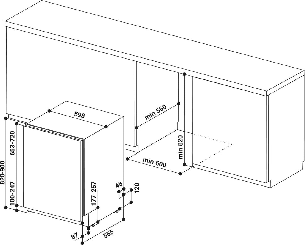 Einbau-Geschirrspüler 14 Maßgedecke Silber – Vollintegriert, 43 dB, ActiveDry & Besteckschublade