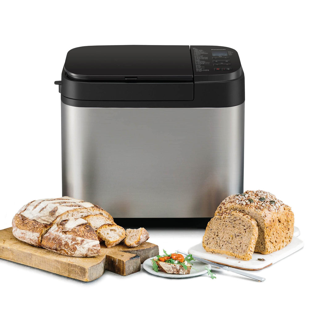 Panasonic SD-YR2540 Premium Grau Vollautomatischer Brotbackautomat, horizontales Design und Hefespender, 32 automatische Programme, zwei Temperatursensoren, 13-Stunden-Zeitvorwahl, Grau
