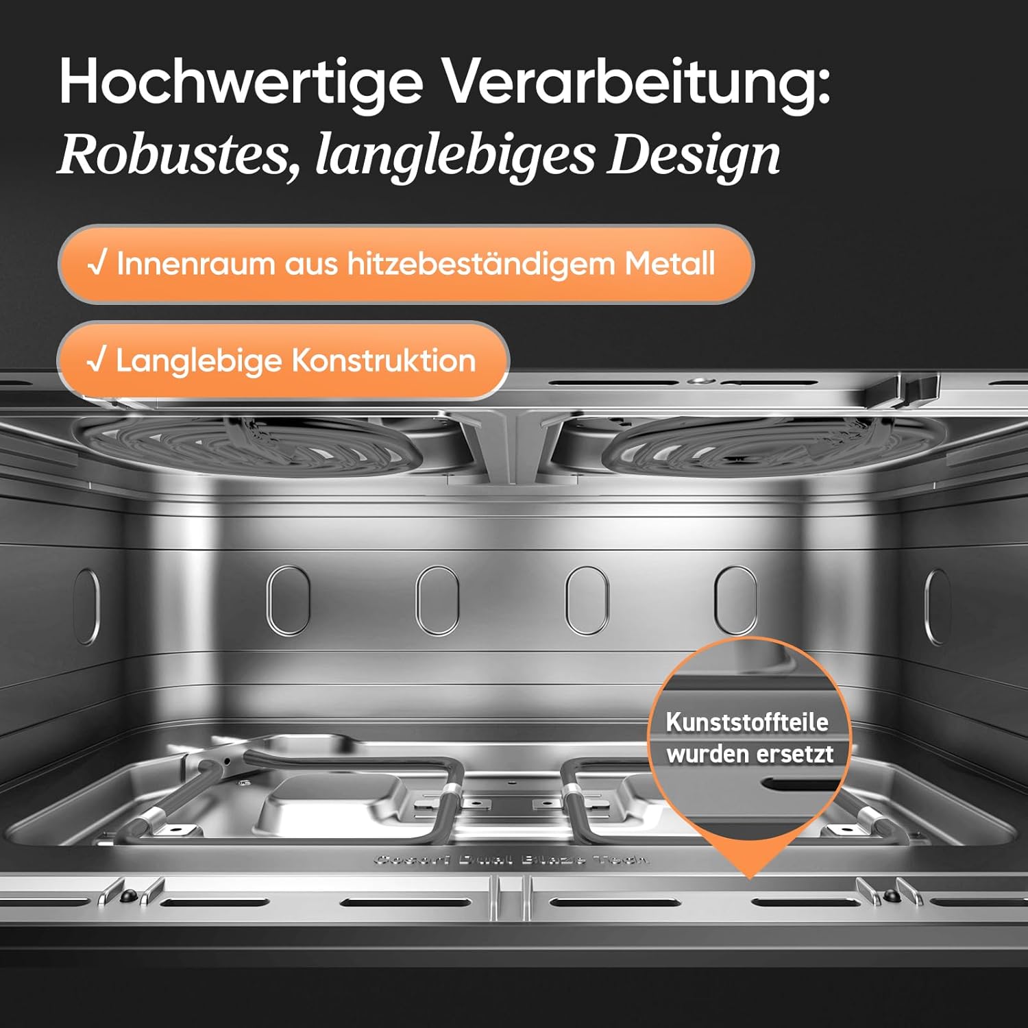 COSORI Heißluftfritteuse 2 Kammern, Dual Blaze TwinFry 10L Airfryer, mit 4 Heizrohren und flexiblen Kammern, gleichmäßige Hitzeverteilung, Temperatur bis 240 Grad C, Schwarz, TF102S