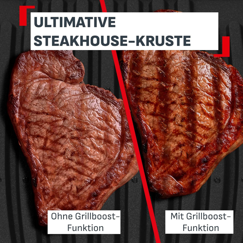 Tefal OptiGrill Elite XL Kontaktgrill, 16 Programme, Digitales Display mit Garstufenanzeige, abnehmbare XL-Platten, Grillboost-Funktion, intuitive Bedienung, Elektrogrill, Edelstahl, GC760D12