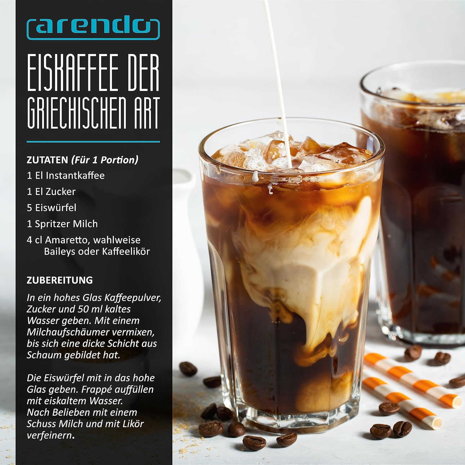 Arendo - Eiswürfelmaschine Edelstahl - Eiswürfelbereiter Edelstahl - Ice Cube Maker Maschine - Eiswürfelautomat - mit Kühlung - Eiswürfel Größen Klein, Groß - ABS - BPA frei
