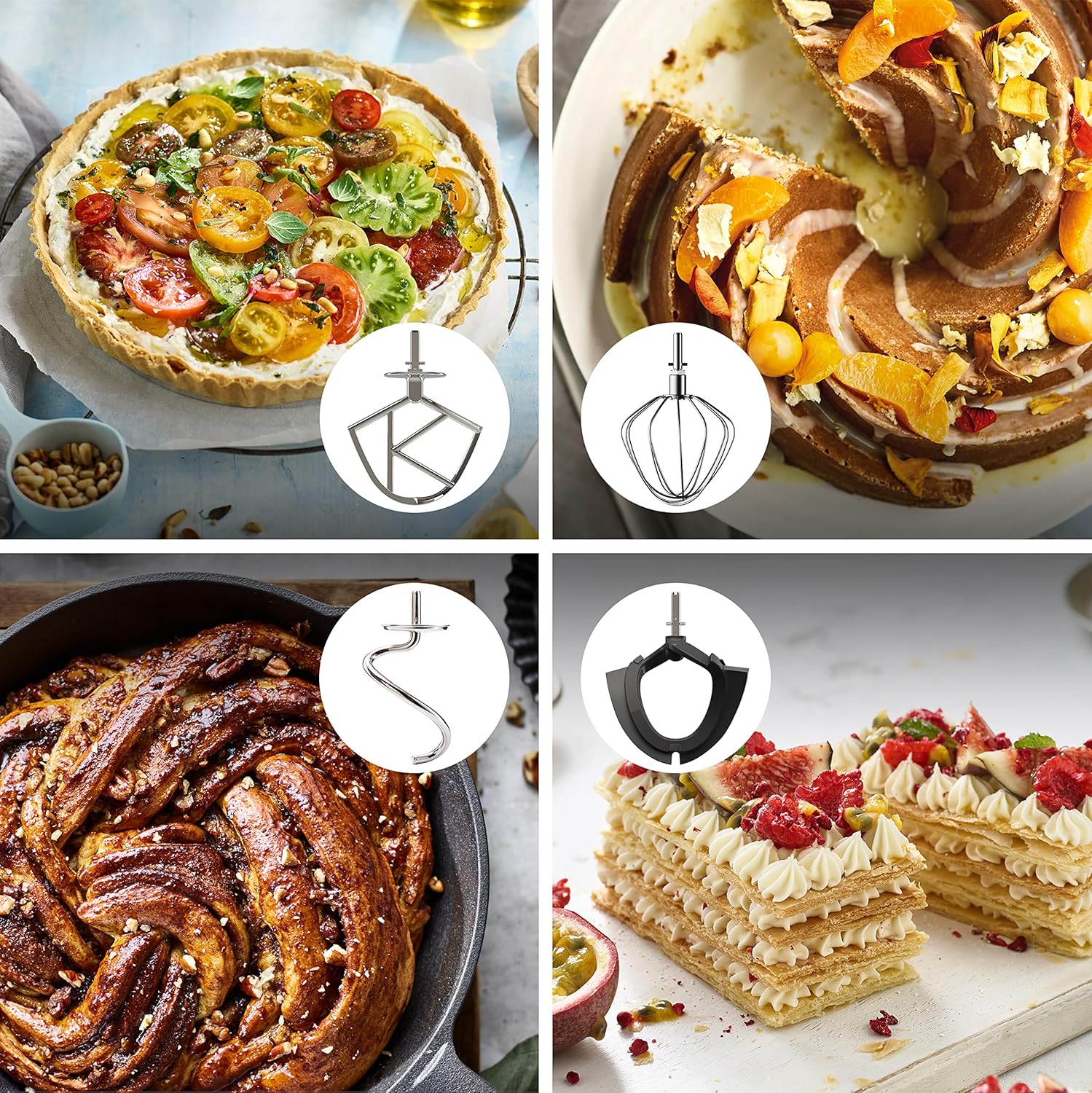 Kenwood Titanium Chef Baker KVC85.004SI Küchenmaschine mit integrierter Waage,inkl. 3-teiligem Patisserie-Set,5 L und 3,5 L ,stufenloser Geschwindigkeitsregler,1200 W,Silber,Stainless Steel